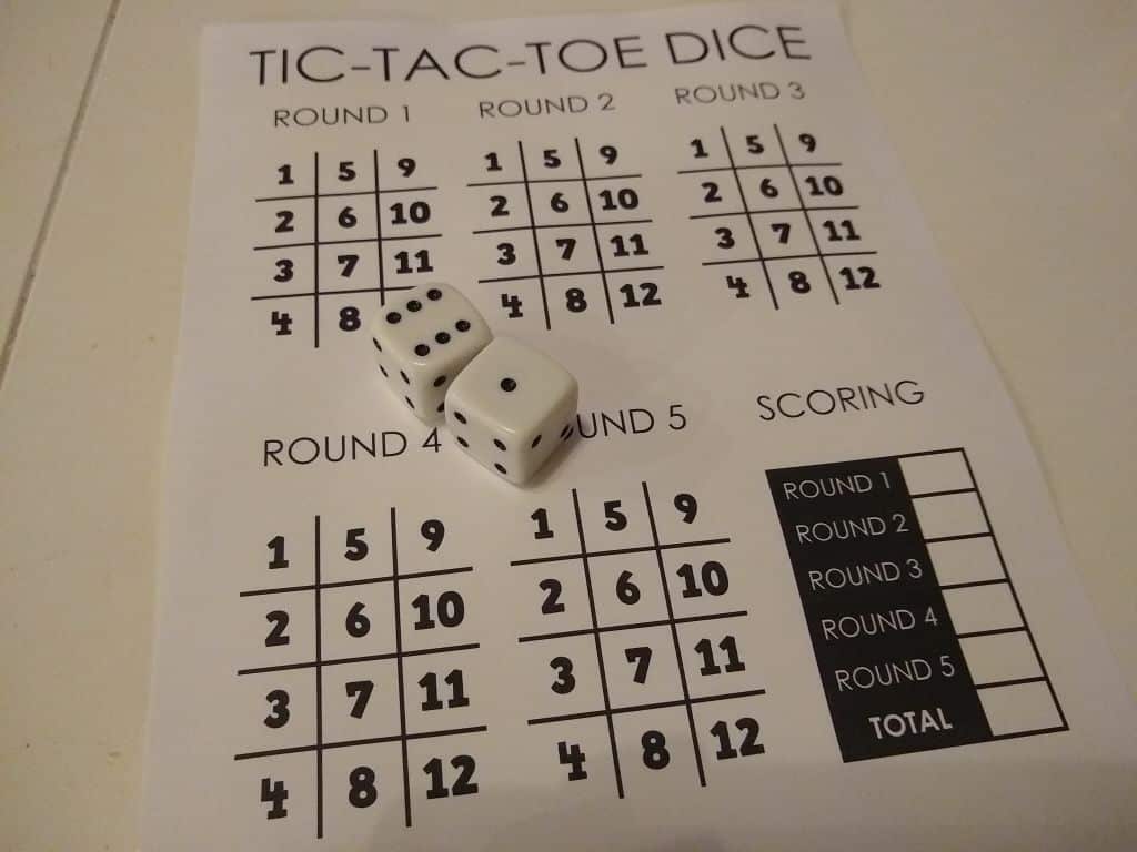 Tic Tac Toe Dice Game