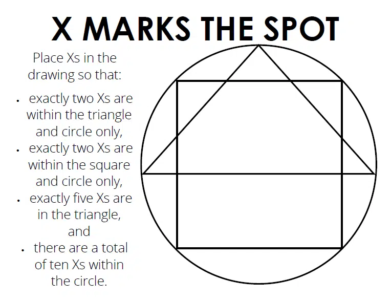 x marks the spot puzzle math love