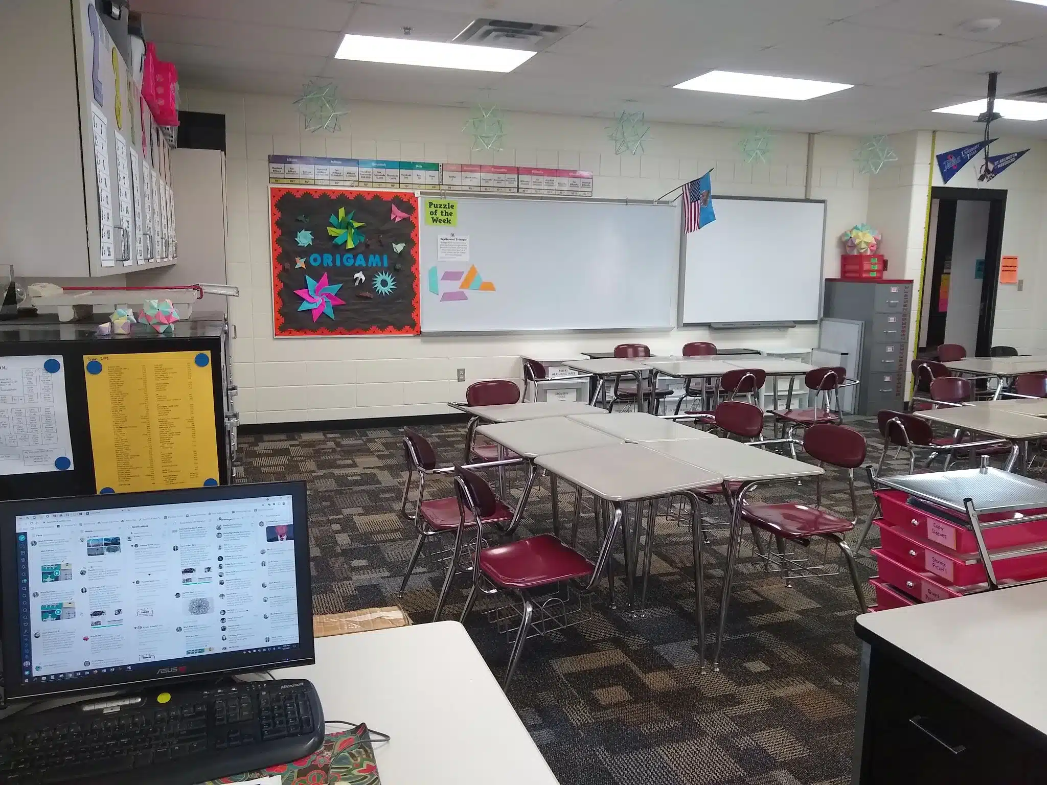 high school math classroom design