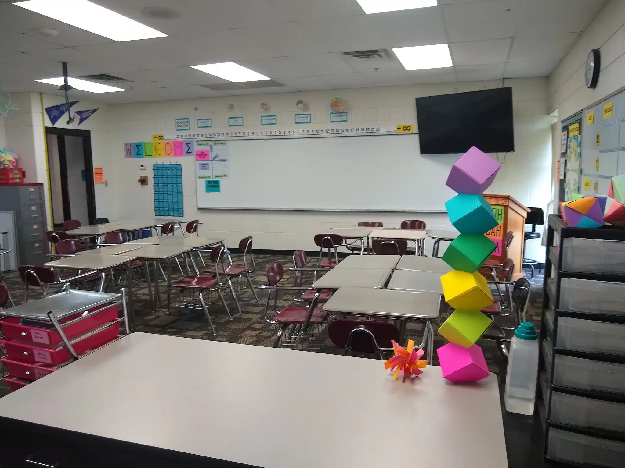 high school math classroom design