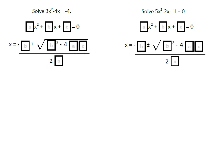 Quadratic Formula Foldable