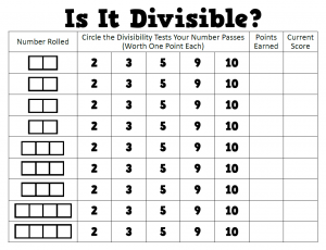 Is it Divisible Dice Game.