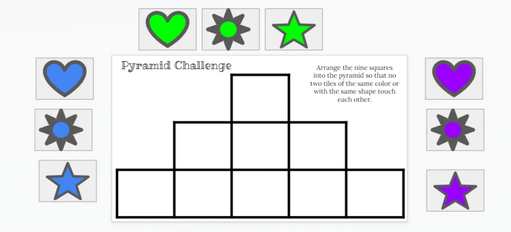 Digital Version of Pyramid Challenge Puzzle 