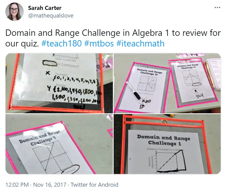 Domain and Range (From a Graph), Cut and Paste Puzzle