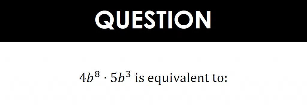 exponent rules review game act questions distractors