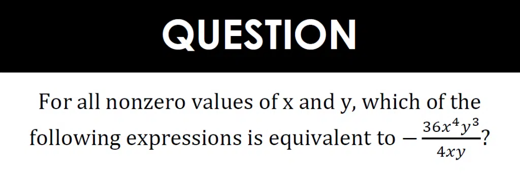 exponent rules review game act questions distractors