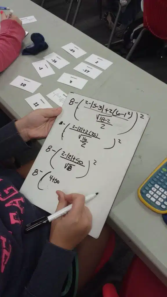 Order of Operations Question Stack Activity