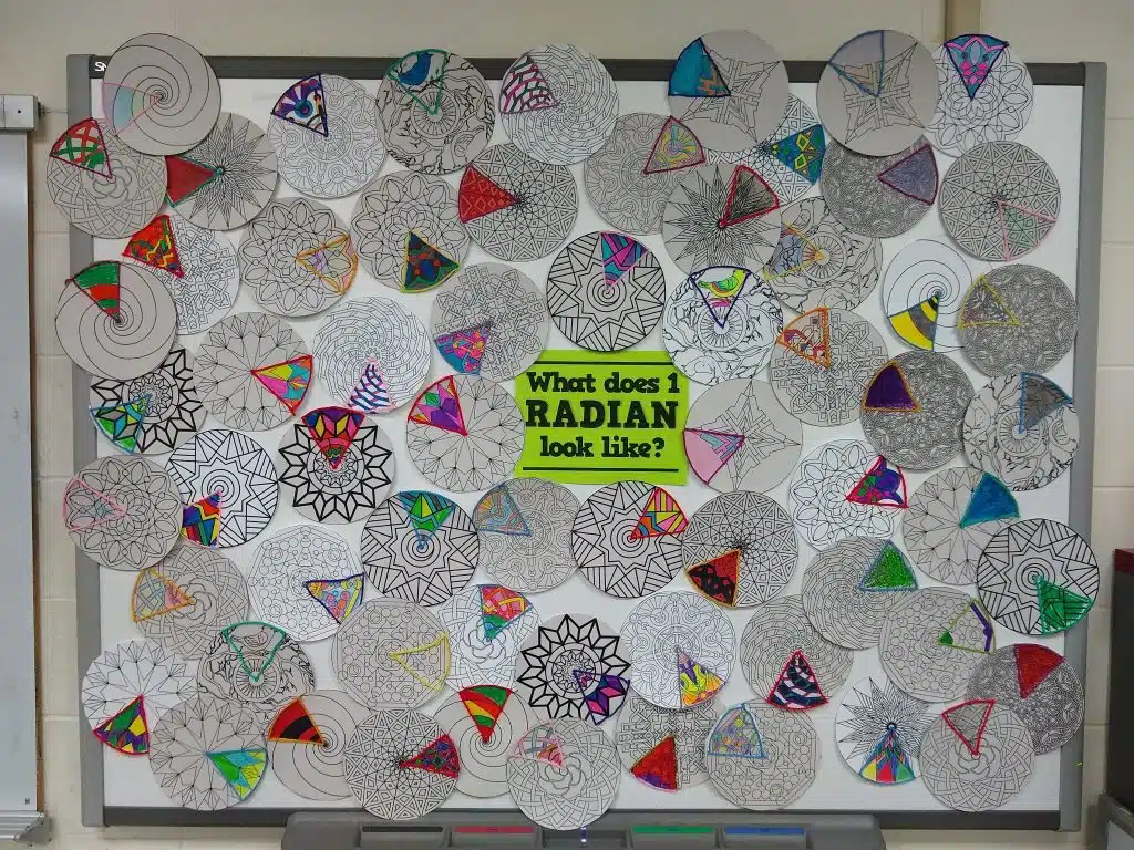 radian arts and crafts - what does 1 radian look like? 