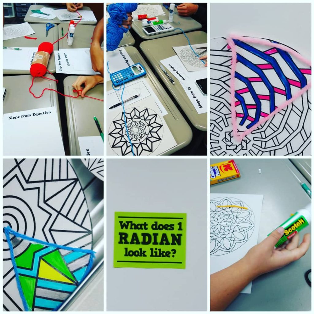 radian arts and crafts - what does 1 radian look like? 