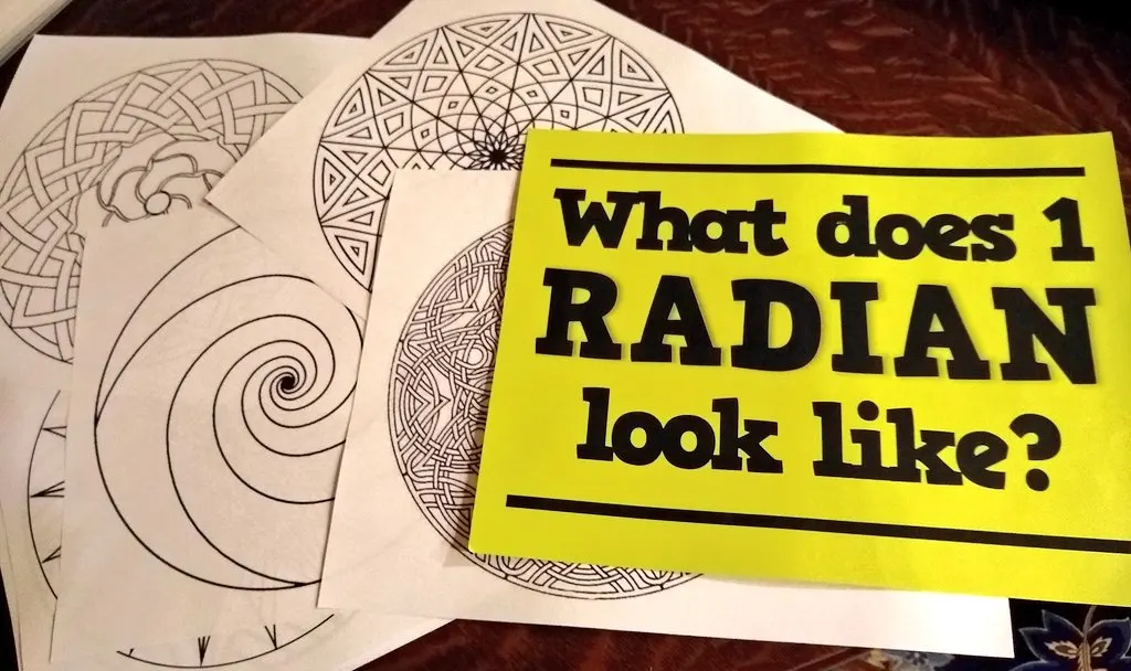 radian arts and crafts - what does 1 radian look like? 