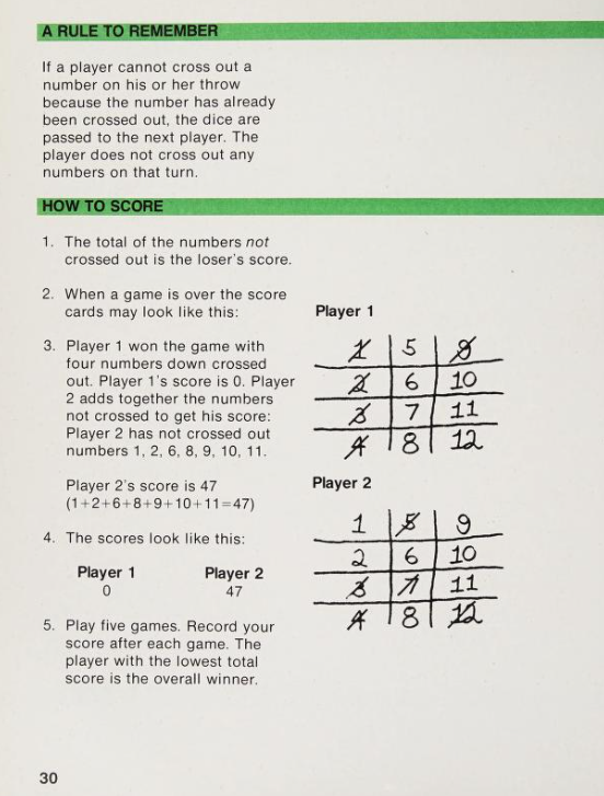 Tic Tac Toe Dice Game Instructions