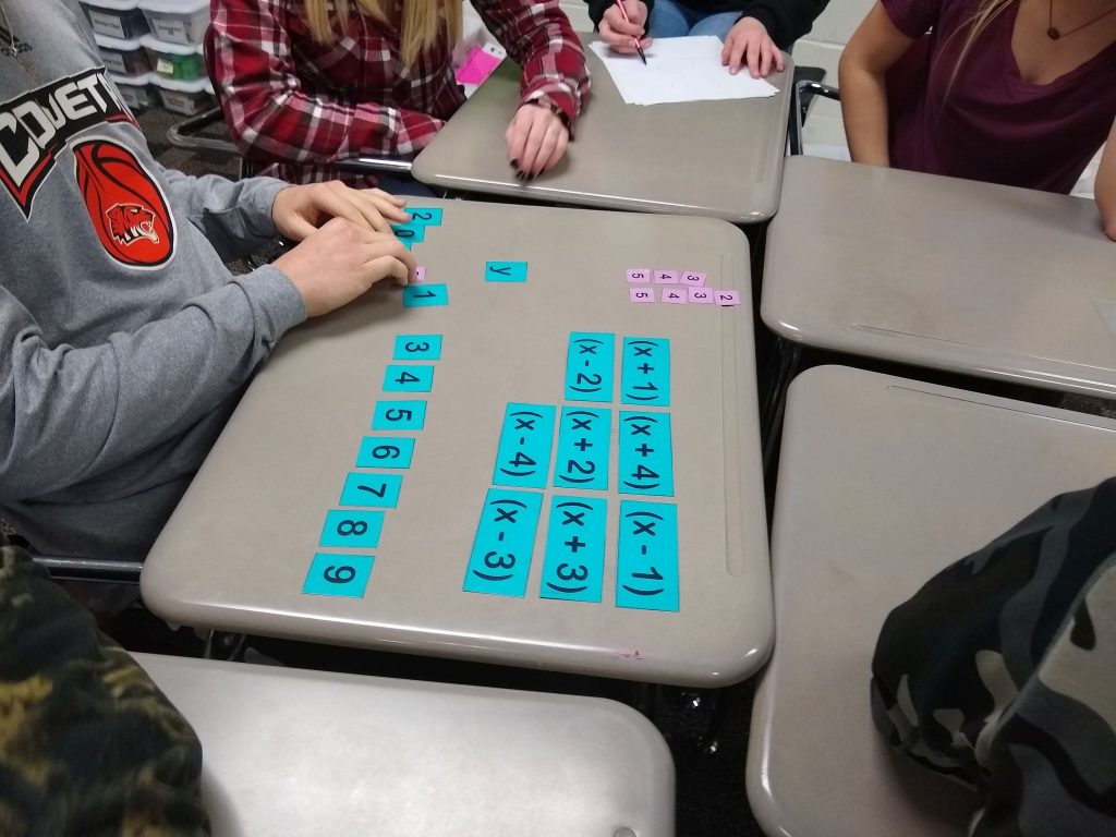 Students Participating in Finding Common Denominators of Rational Expressions Activity
