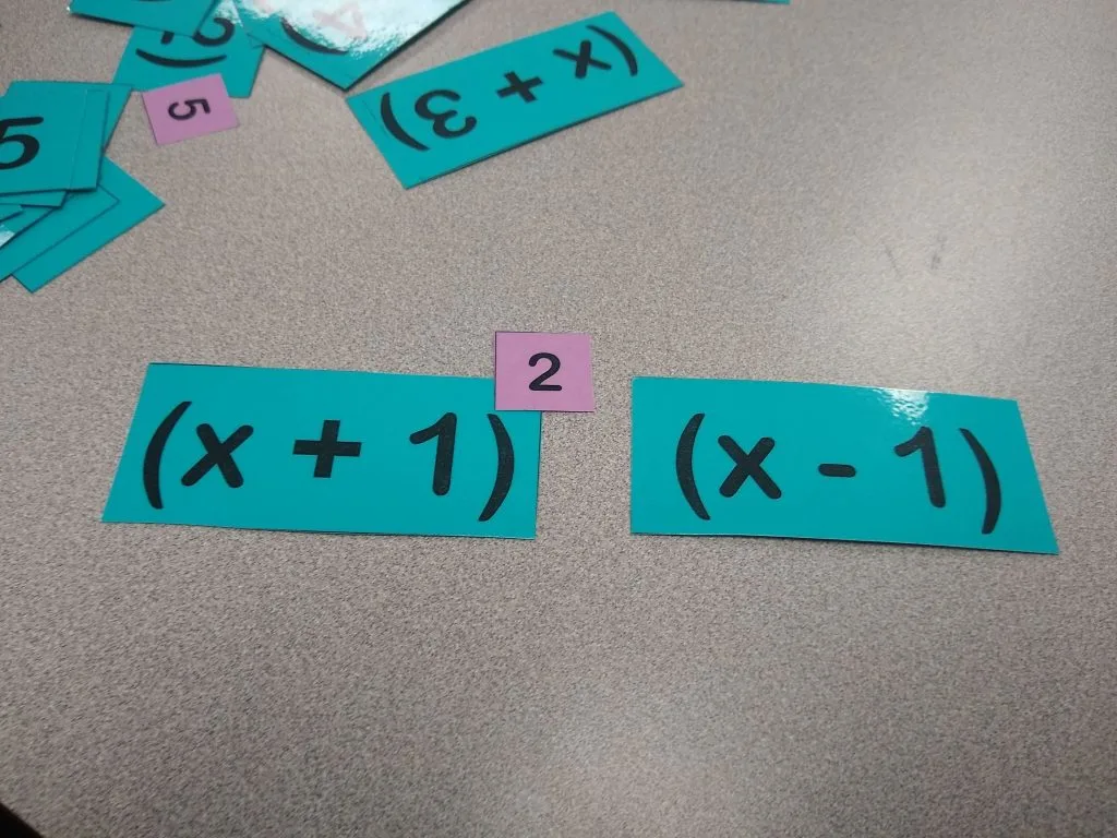Student Work from Finding Common Denominators of Rational Expressions Activity

