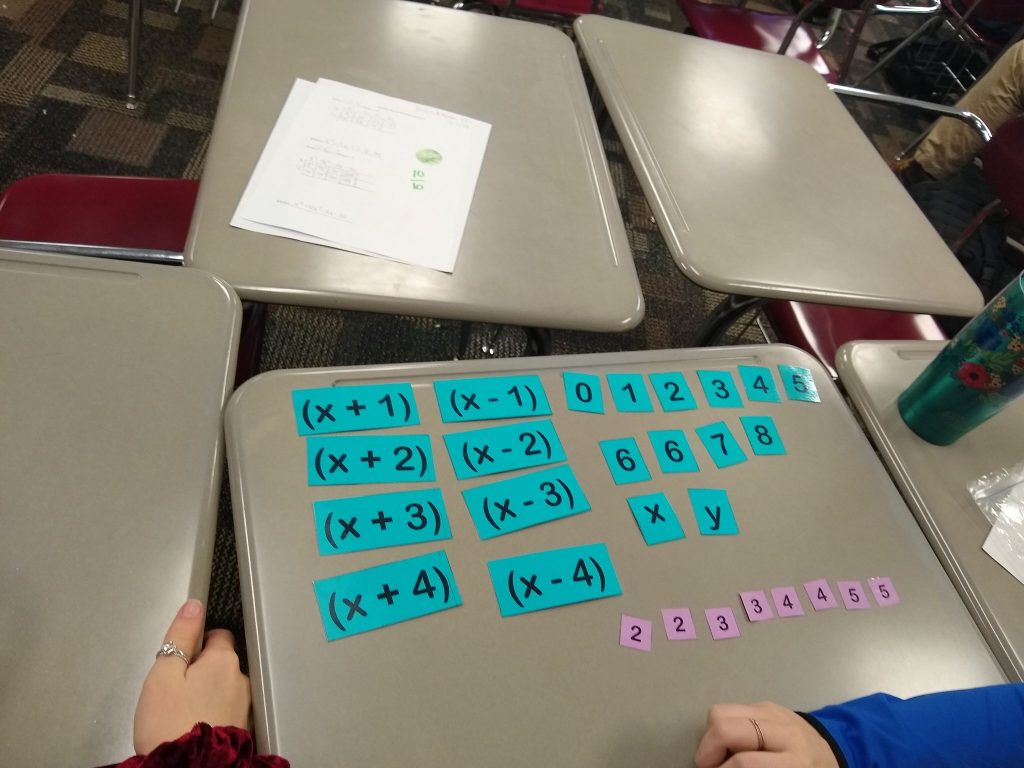 Students participating in Finding Common Denominators of Rational Expressions Activity
