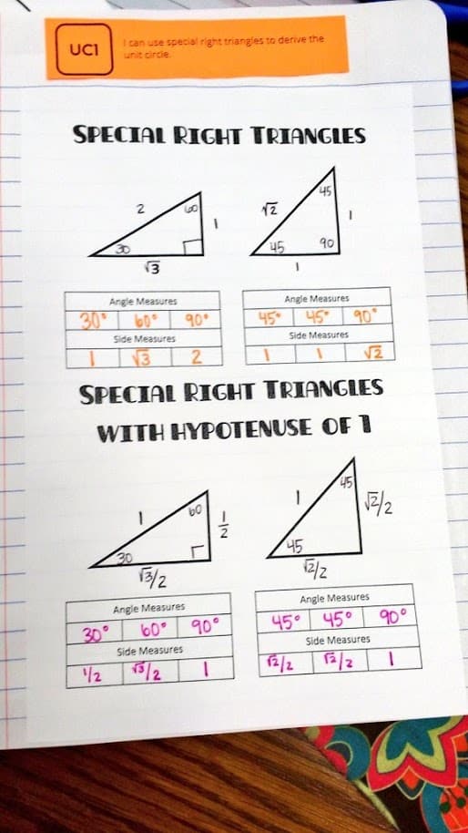 special right triangles