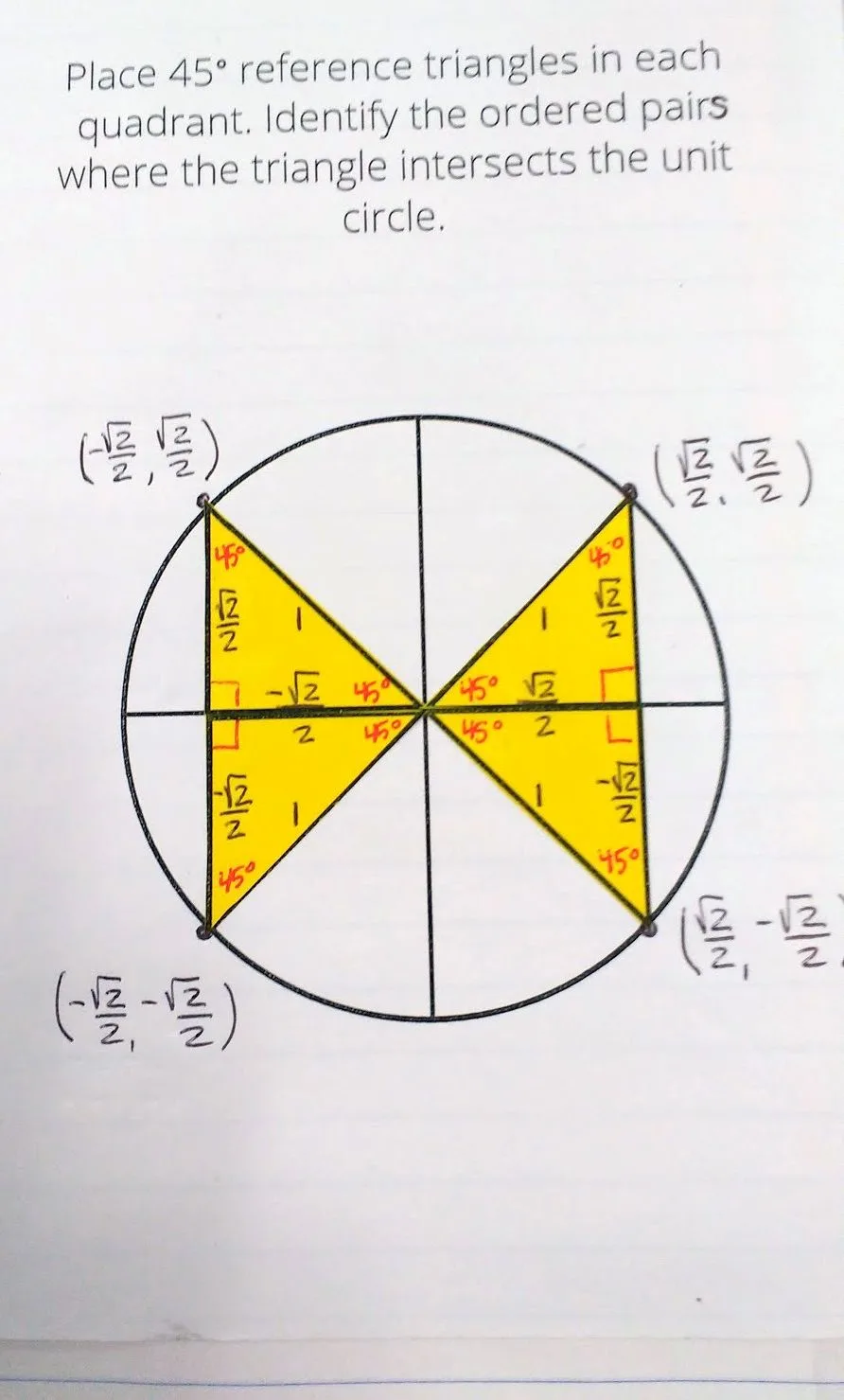 Unit Circle  Math = Love Intended For Unit Circle Practice Worksheet