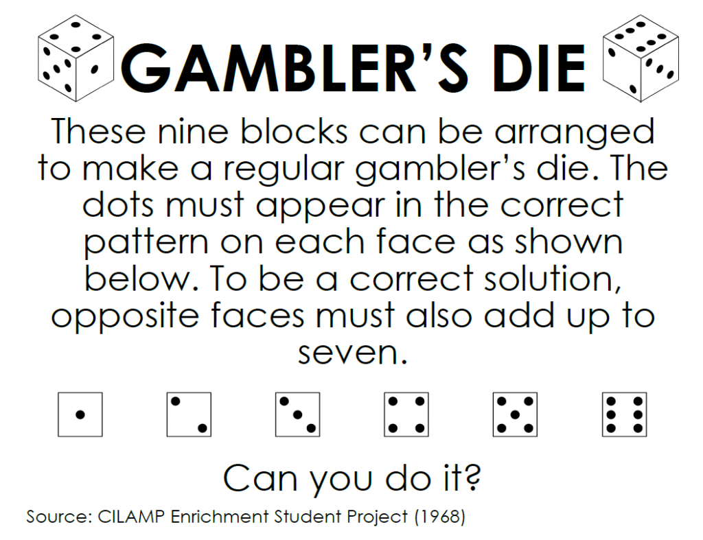 Gambler's Die Puzzle
