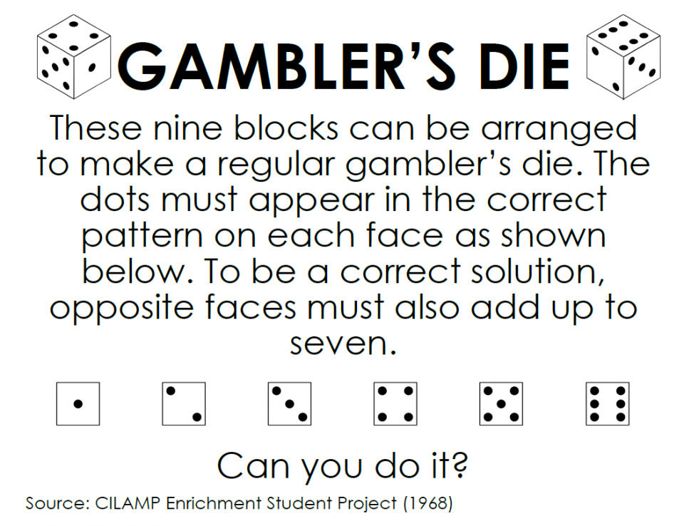 Gambler's Die Puzzle | Math = Love