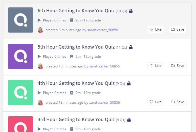 Getting to Know You Quiz