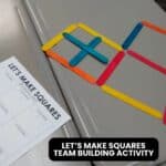 Let's Make Squares Team Building Activity for the First Day of School.