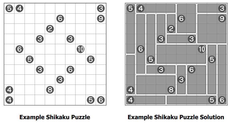 Shikaku Puzzles