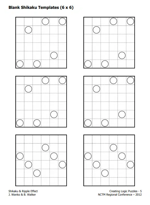 Shikaku Puzzles