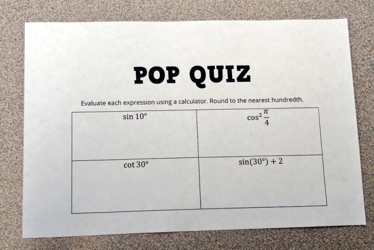 Hands-On Trigonometry Activities