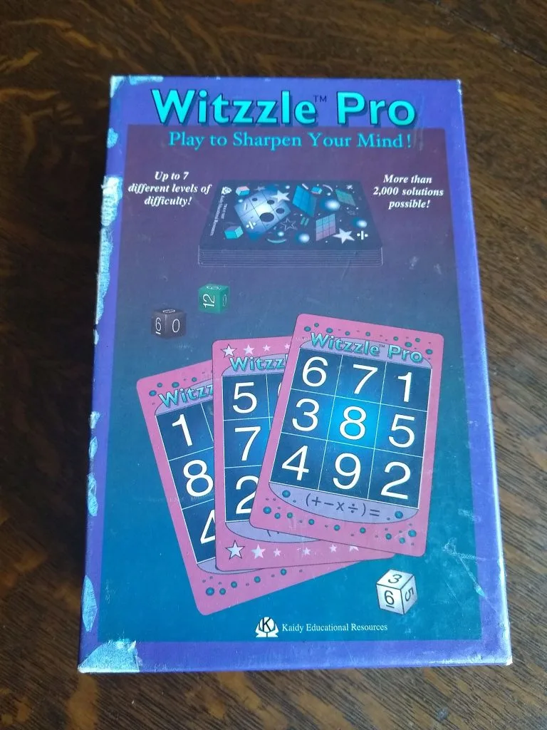 Witzzle Pro Math Game box