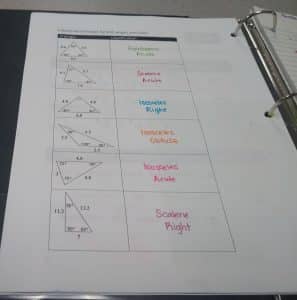 Classifying Triangles by Angles and Sides Notes | Math = Love