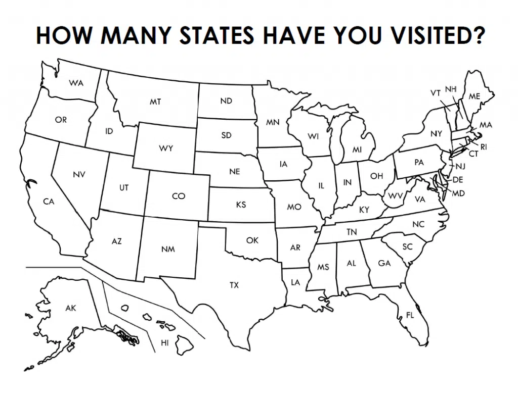 How Many States Have You Visited Map Math = Love