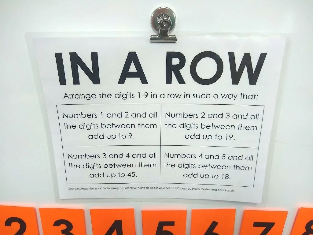 In a Row Puzzle