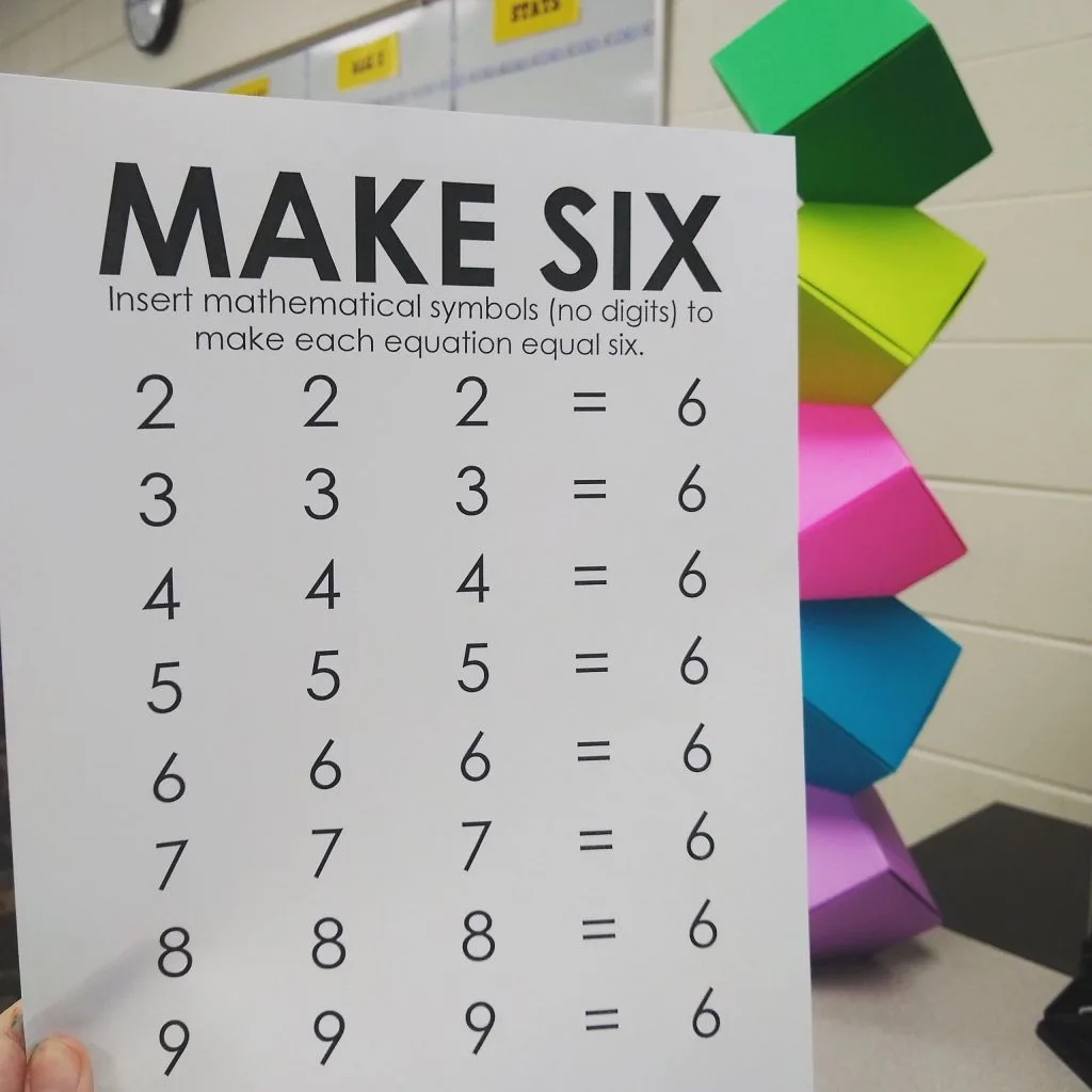 Make Six Puzzle - Number Challenge