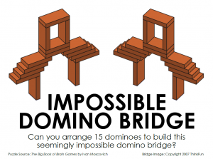 Impossible Domino Bridge Puzzle Instructions.