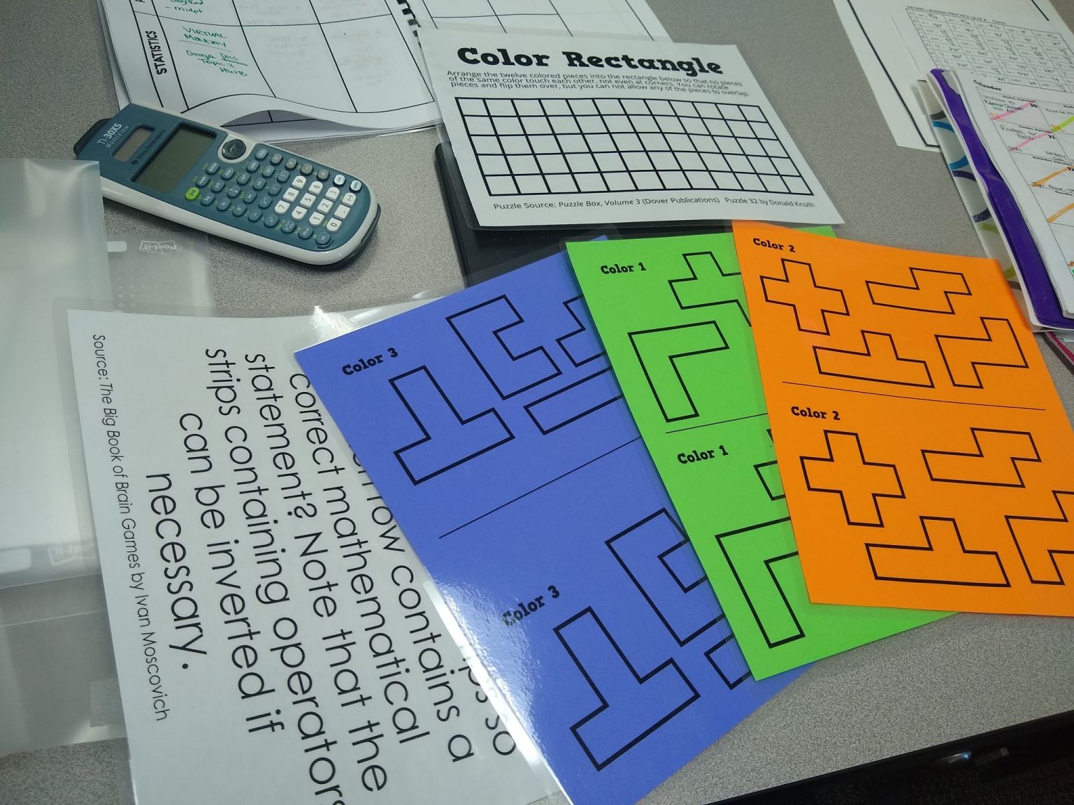 Color Rectangle Puzzle | Math = Love