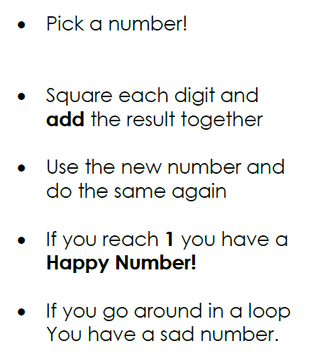 Happy Numbers Activity