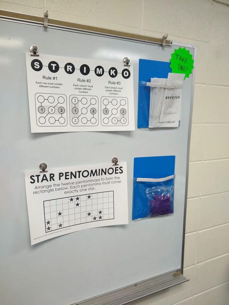 Set of Strimko Puzzles in the Classroom for Students to Grab