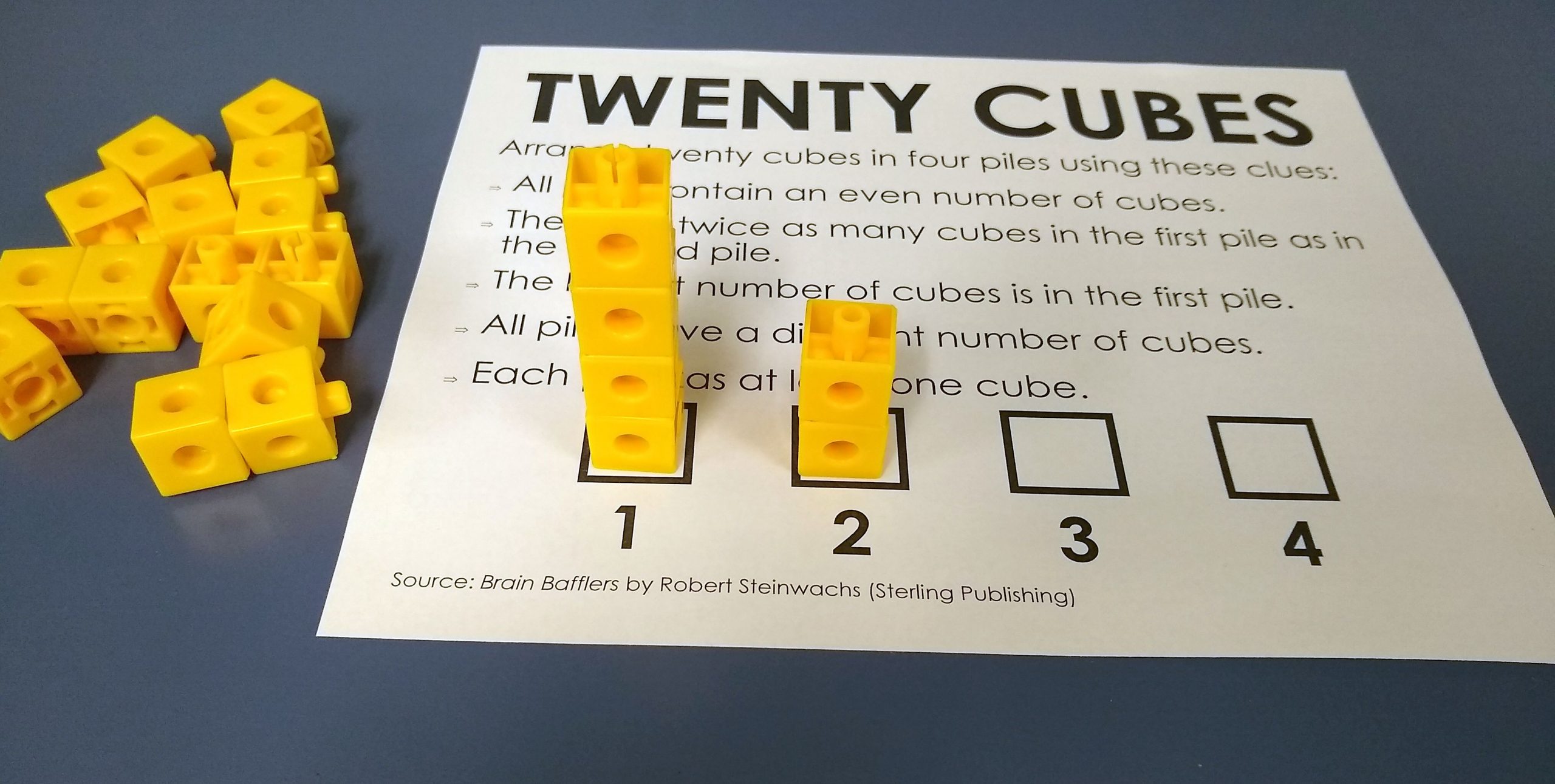 Copy of Twenty Cubes Puzzle with Linking Cubes.