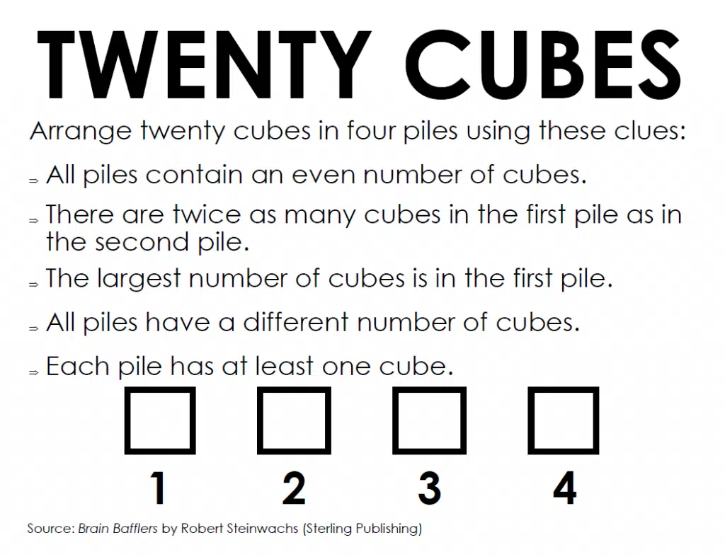 Twenty Cubes Puzzle