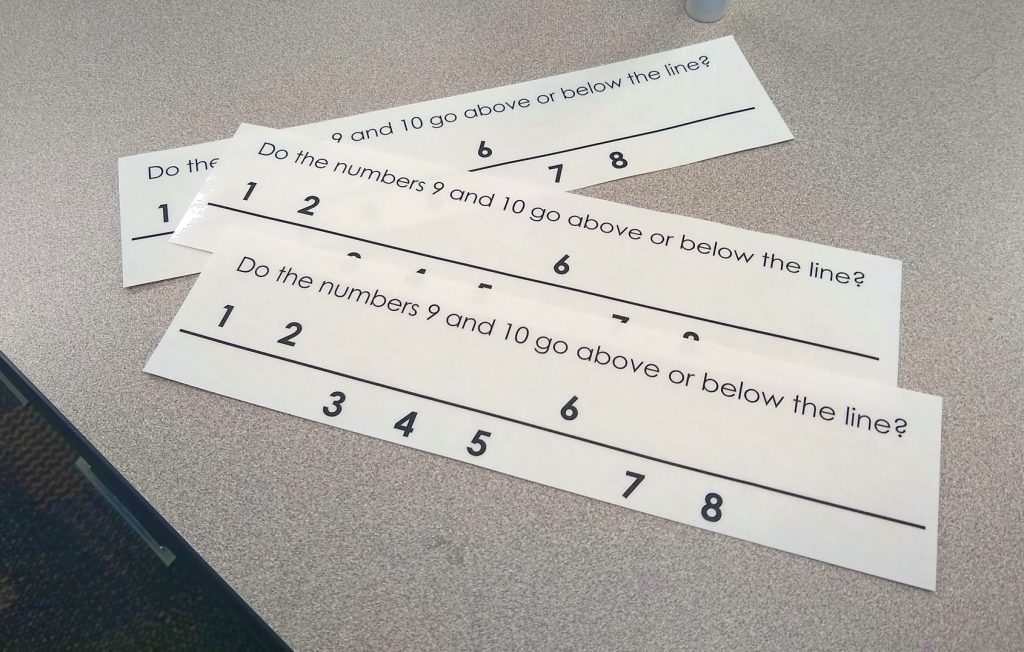 Which Side of the Line Numbers Puzzle