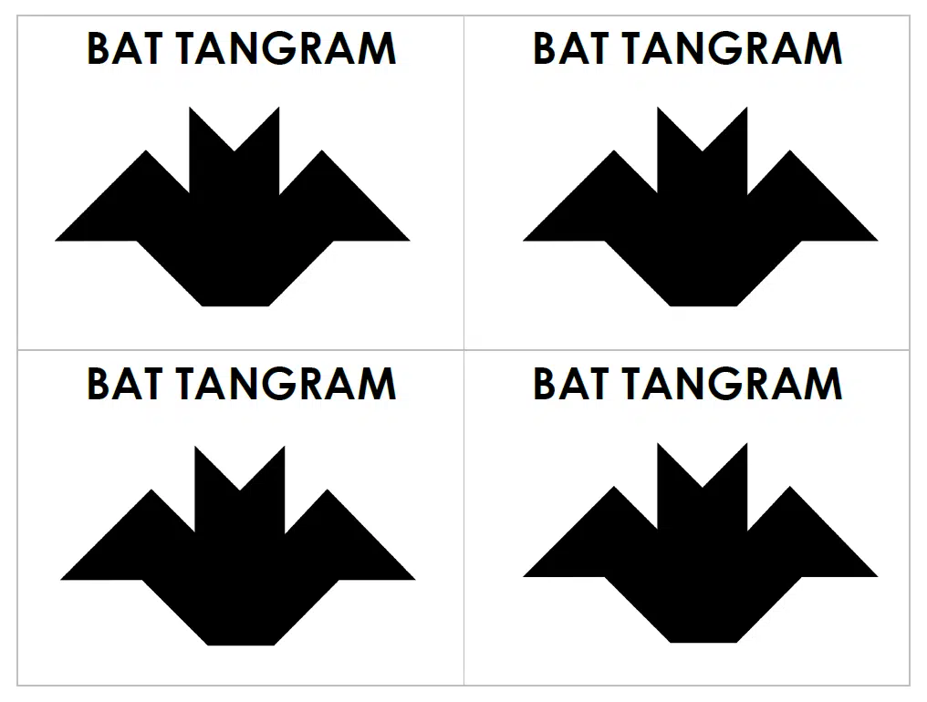 Bat Tangram Puzzle | Math = Love