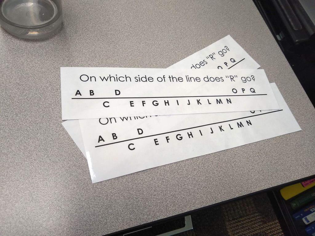 Which Side of the Line Letters Puzzle