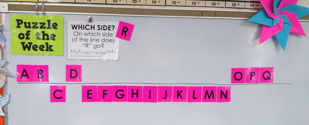 Which Side of the Line Letters Puzzle