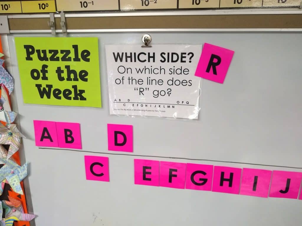 Which Side of the Line Letters Puzzle