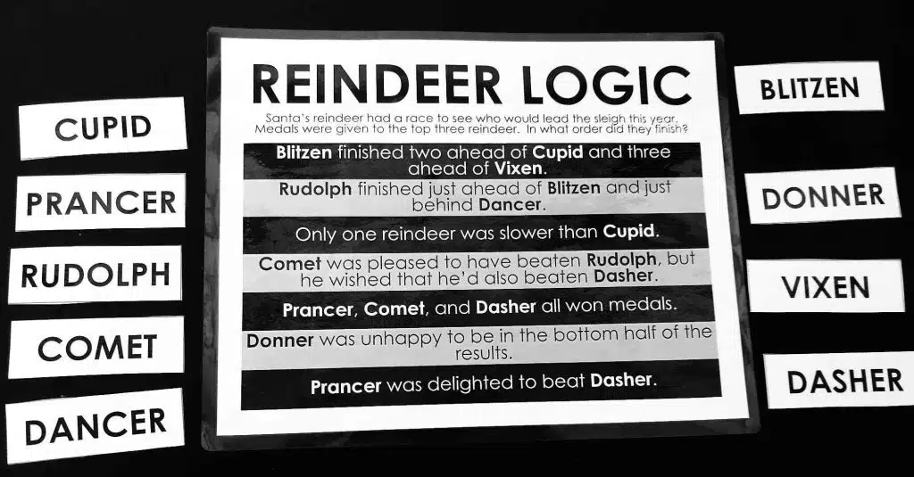 Reindeer Logic Puzzle