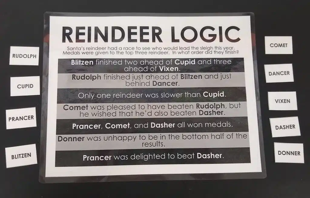 Reindeer Logic Puzzle