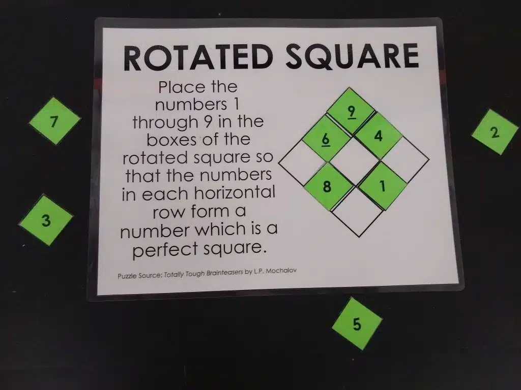 Rotated Square Puzzle Math Love