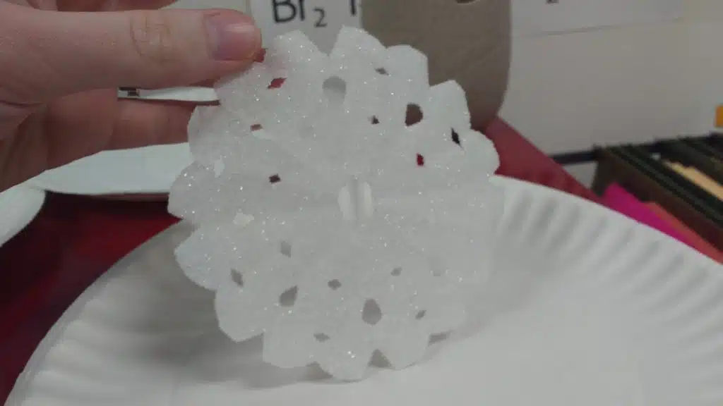 Borax Snowflake Christmas Ornament