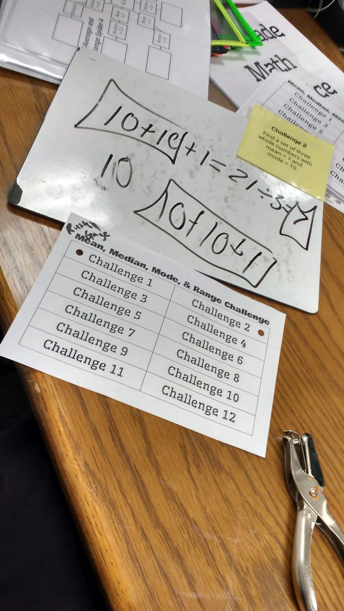 Mean Median Mode & Range Challenge Activity | Math = Love