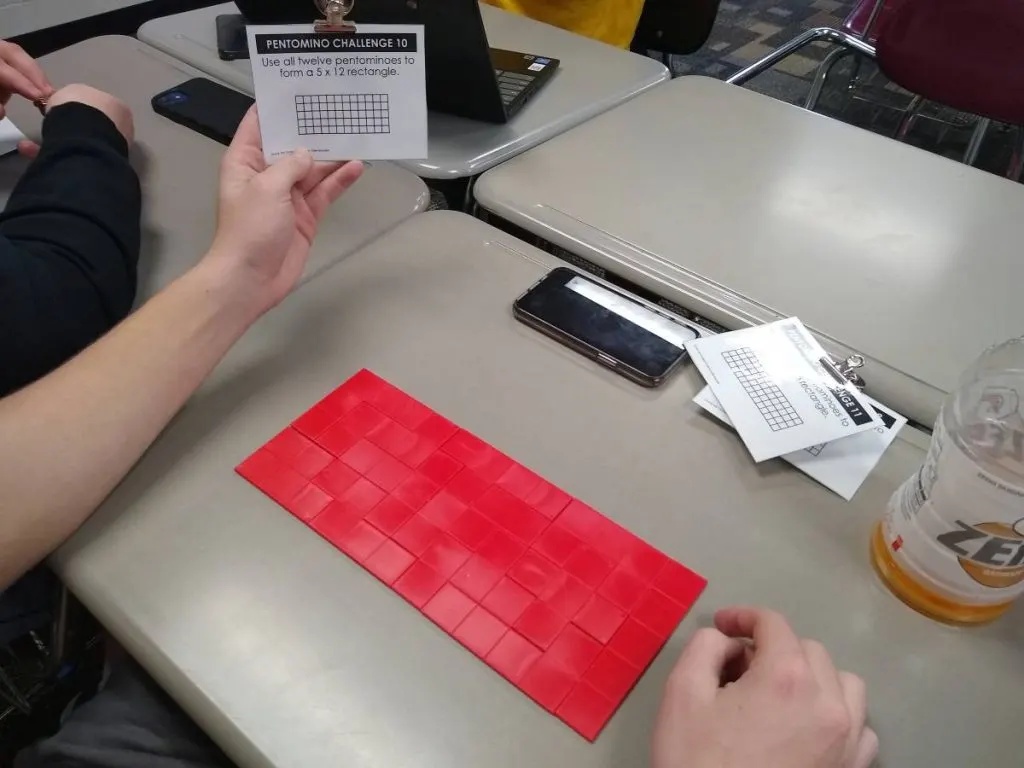 student solution to pentomino puzzle 