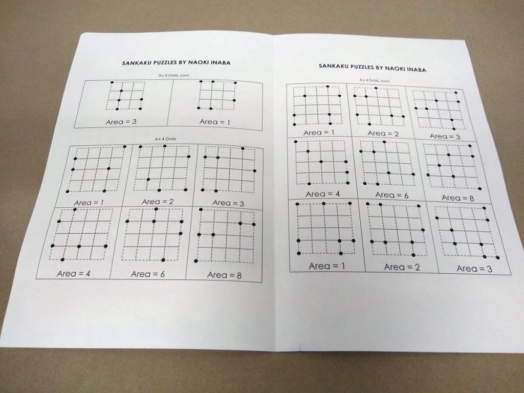 Inside of Sankaku Puzzle Booklet 